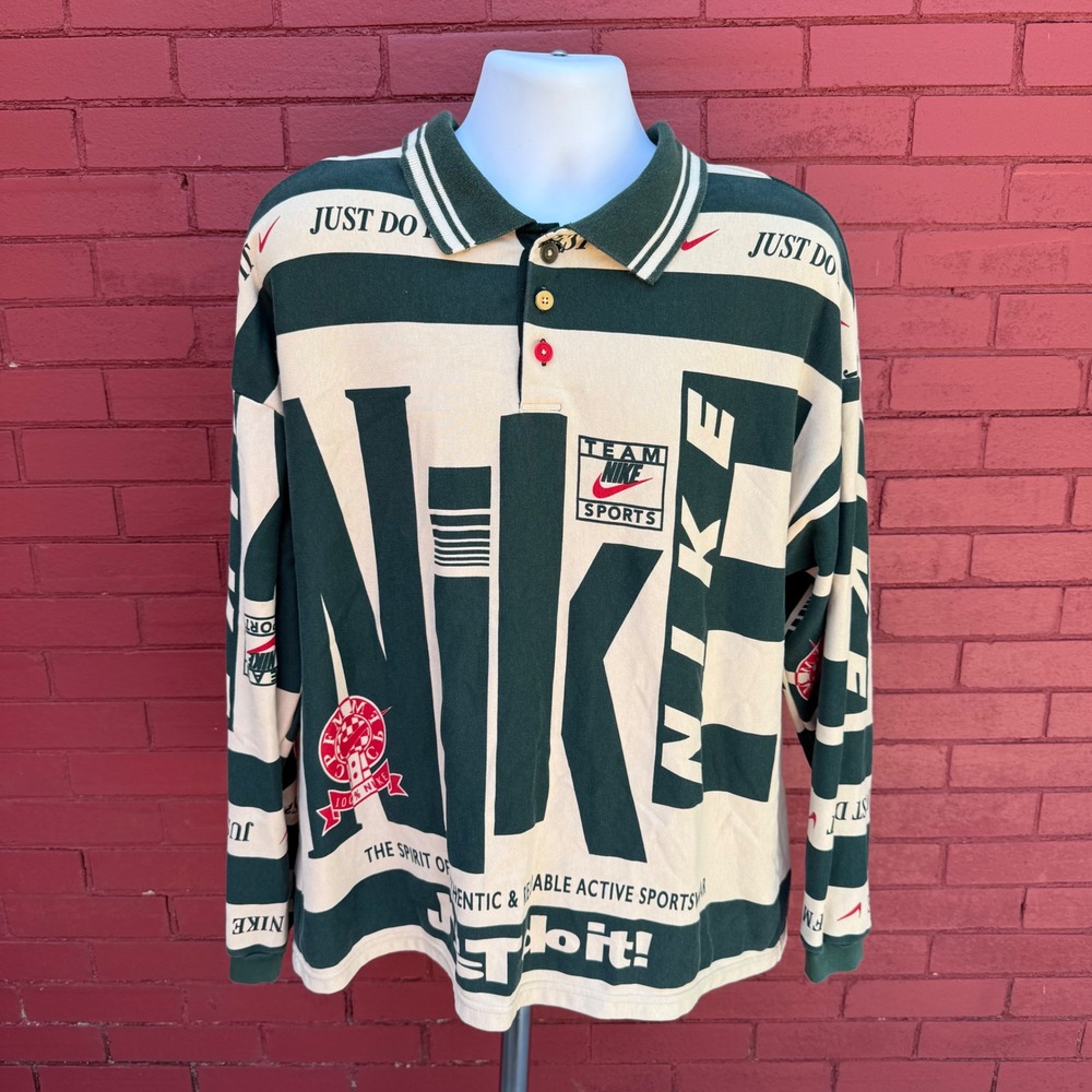 Nike x Cactus Plant Flea Market Long Sleeve Polo Shirt CPFM Mens Size Small